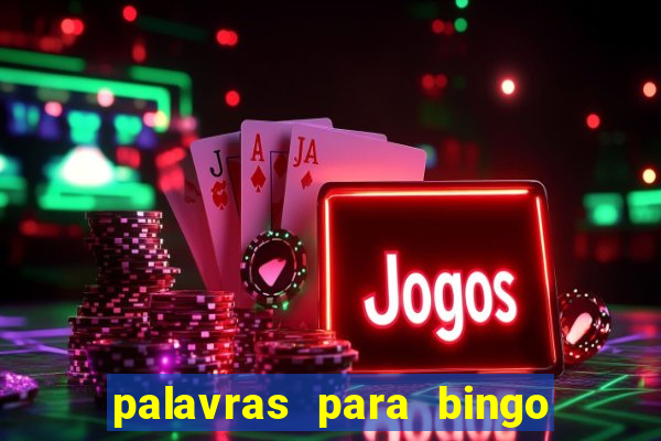 palavras para bingo cha de bebe